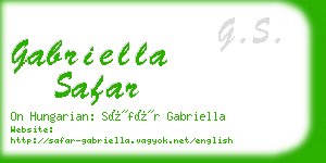 gabriella safar business card